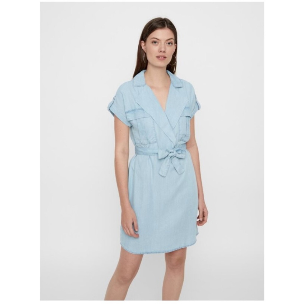 NOISY MAY Vera Shirt Dress light blue denim dress